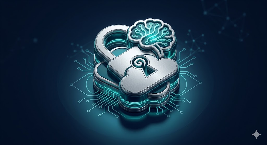 Privacy-focused workspace illustrating secure writing